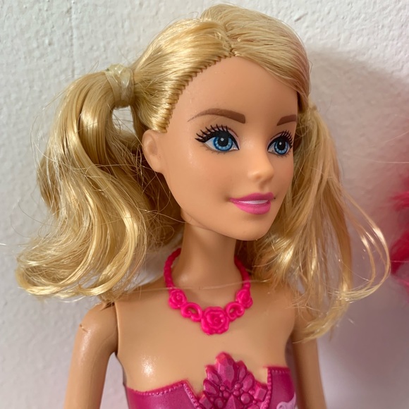 BARBIE PINK BALLERINA W/ TUTU & BARBIE PURPLE MERMAID DOLLS - Picture 2 of 9